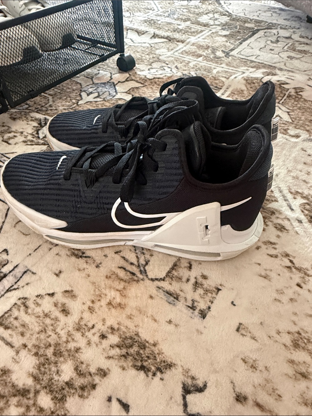Nike Black & White Low-Top Athletic Sneakers with Swoosh
